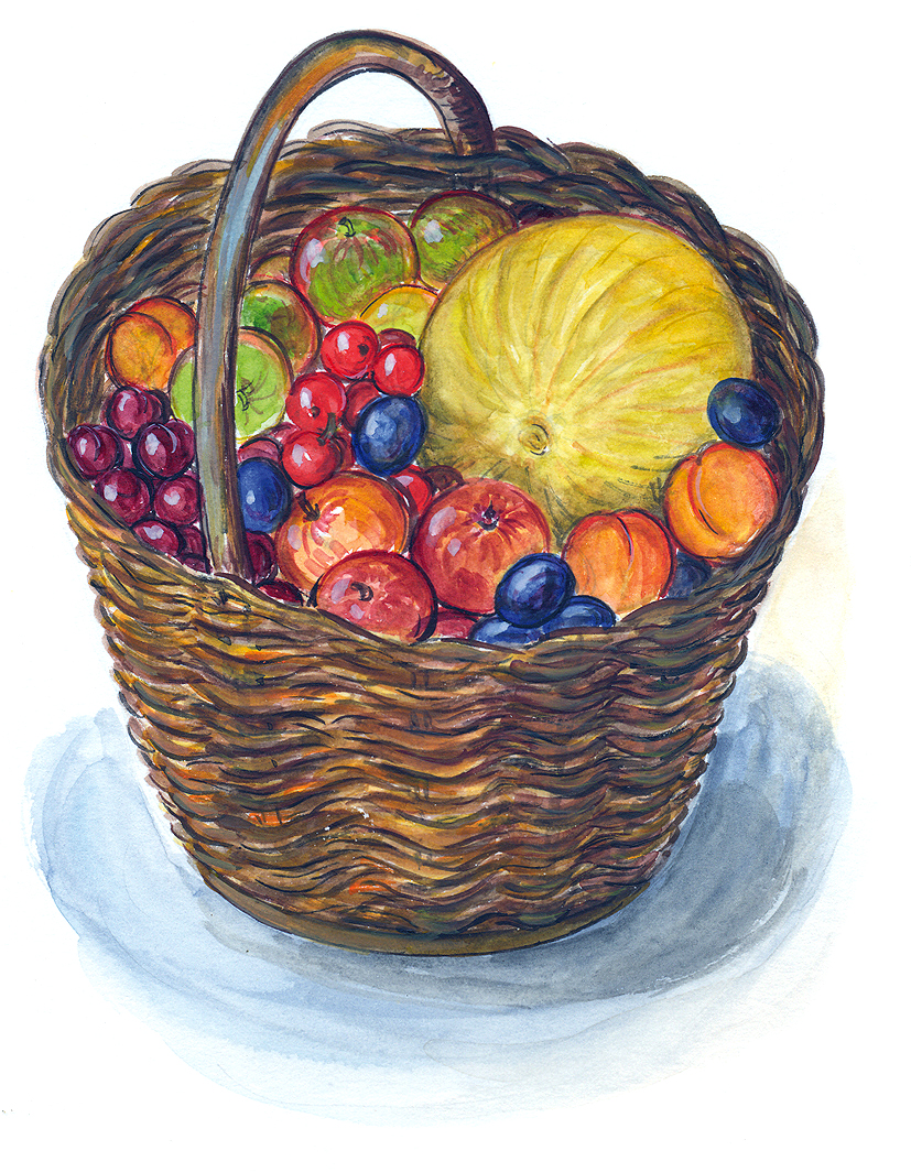 Obstkorb mit Früchten